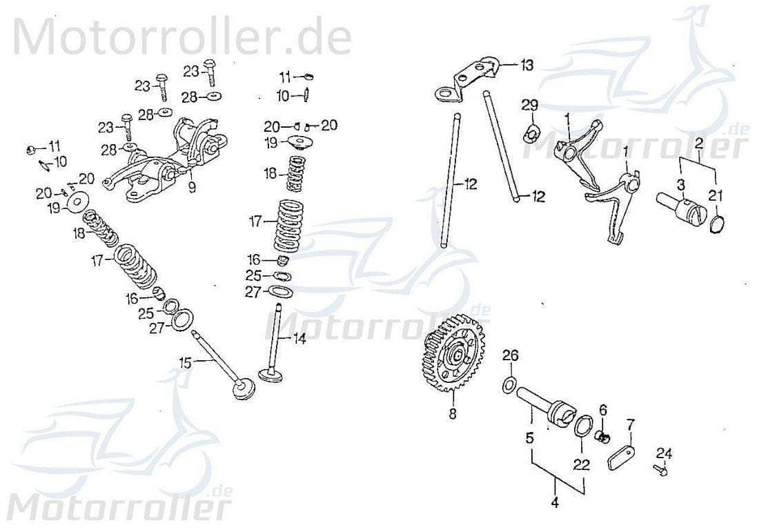Feder Ventile Quad ATV SMC 150 Schwingungsdämpfer 98530
