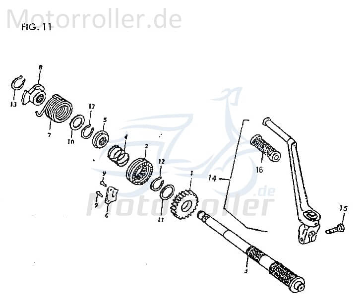 Mitnehmer Kickstarterwelle 147FM2B-7103