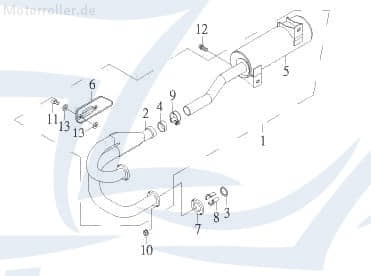 Adly Air Tec 1 50 AC Klemmschelle 50ccm 2Takt 31623-CBT-00 Motorroller.de Halter Halteclip Klemme Scooter Ersatzteil Service Inpektion Direktimport