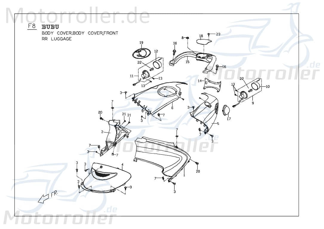 PGO Sitzbankverkleidung rechts schwarz Ligero RS 125 Roller P6625501690 Motorroller.de Sitzverkleidung Mittelverkleidung Sitz-Verkleidung Ligero RS 50