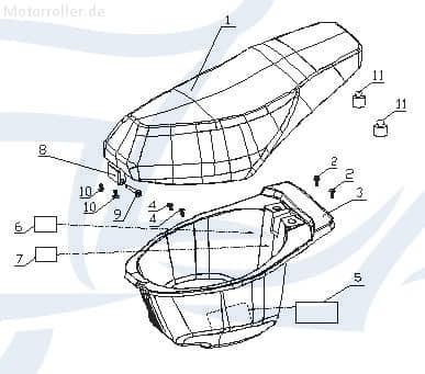 CPI Oliver 50 City Sitzbankscharnier 50ccm 2Takt 730532 Motorroller.de Gelenk Scharniergelenk Sitzbank-Scharnier Halter Sattel-Scharnier Sitzscharnier