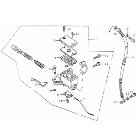 Rex Rexy 125 Bremsschlauch Bremsleitung Hydraulikschlauch 125ccm 4Takt 78141 Motorroller.de Hydraulik-Schlauch Hochdruckleitung Hydraulikleitung