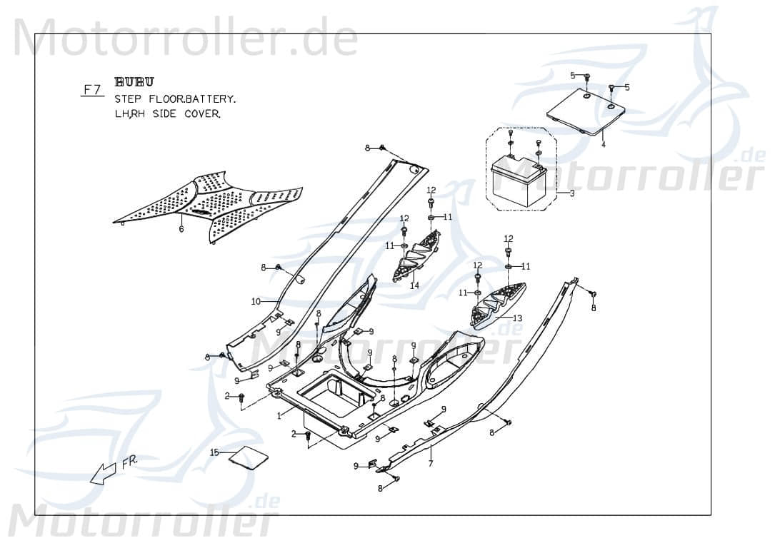 Batterieauflage Batteriematte C1583100000
