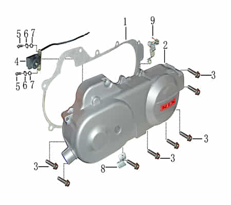 Halter Bremszug E0501-001-50QT