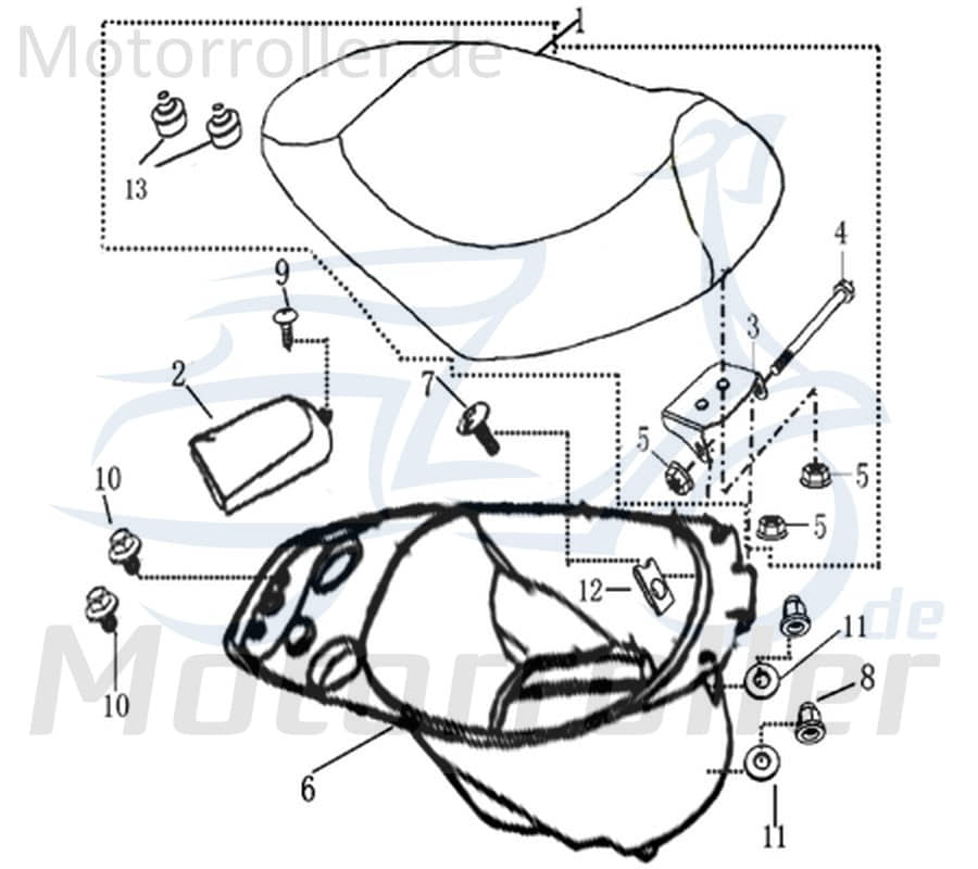 Sitzbank komplett Doppelsitz 701278