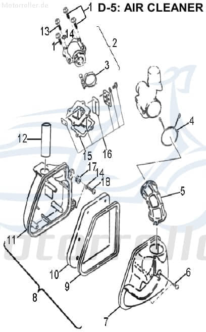 Aeon Cobra 50 Saugrohr Ansaugrohr 50ccm 2Takt 17100-113-000 Motorroller.de Luftrohr Minarelli liegend Quad ATV Revo 50 W mit Rückwärtsgang UTV Service