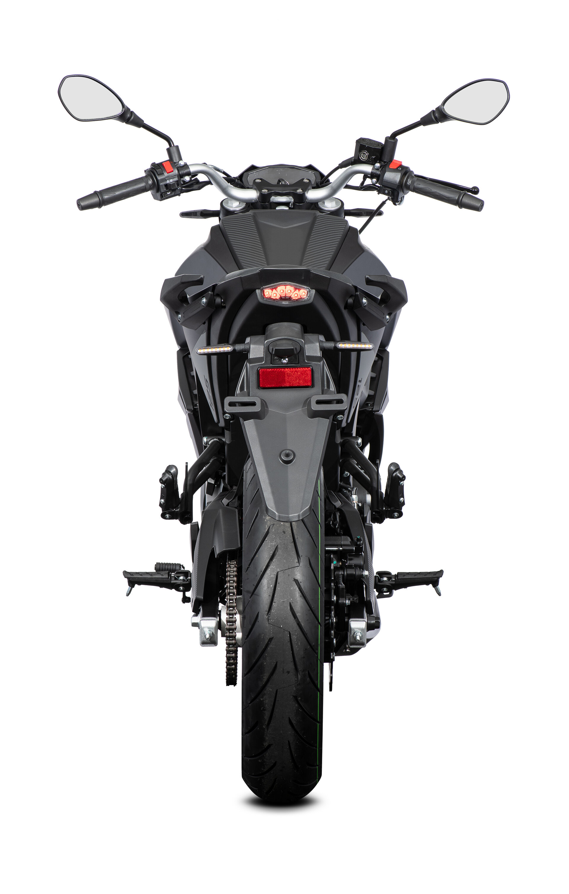 Motorrad Fighter 125 B-KS schwarz-grau 95 km/h Euro 5+ Schaltmoped Mokick Kleinkraftrad