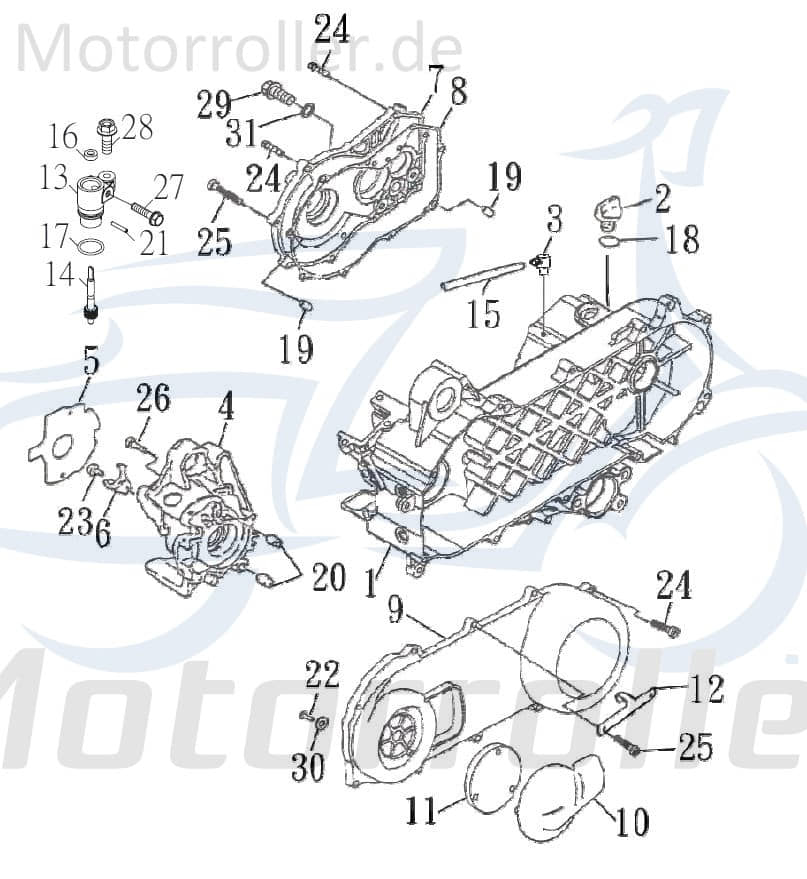 Getriebedeckeldichtung Welle Kurbelgehäuse Kart 70341