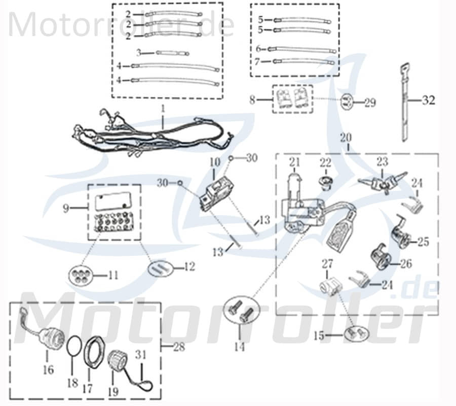 Abdeckkappe Ladebuchse 703015 von Motorroller.de