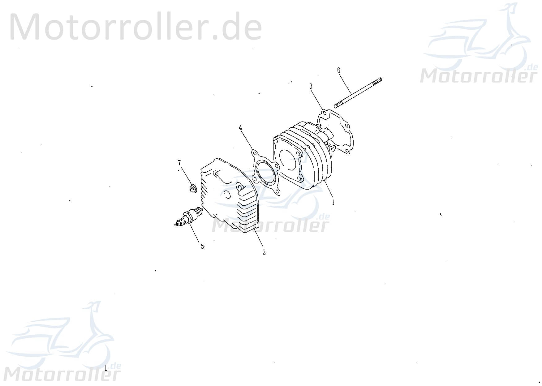 Stehbolzen Zylinder M7x107mm 2T 50cc 3113190603