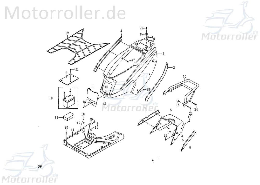 Schraube Gepäckträger Bundschraube 96414-08050-K