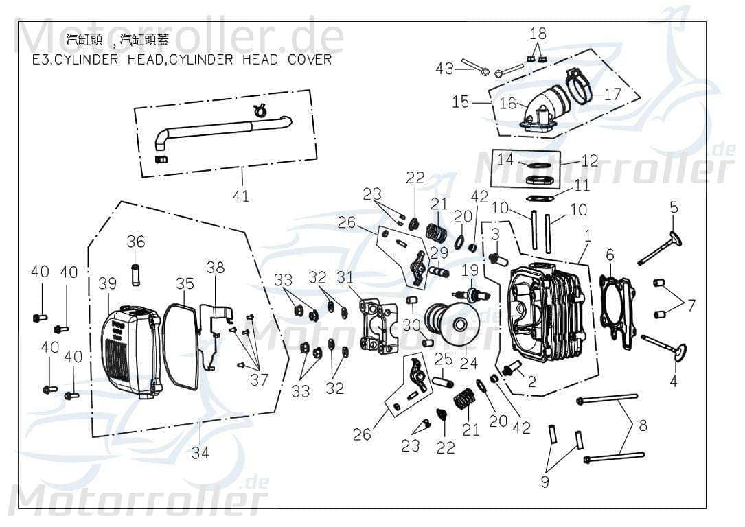 PGO Bugrider 200 Auslassventil Valve Buggy 200ccm 4Takt C70712000000 Motorroller.de PGO 200ccm-4Takt Ersatzteil Service Inpektion Direktimport