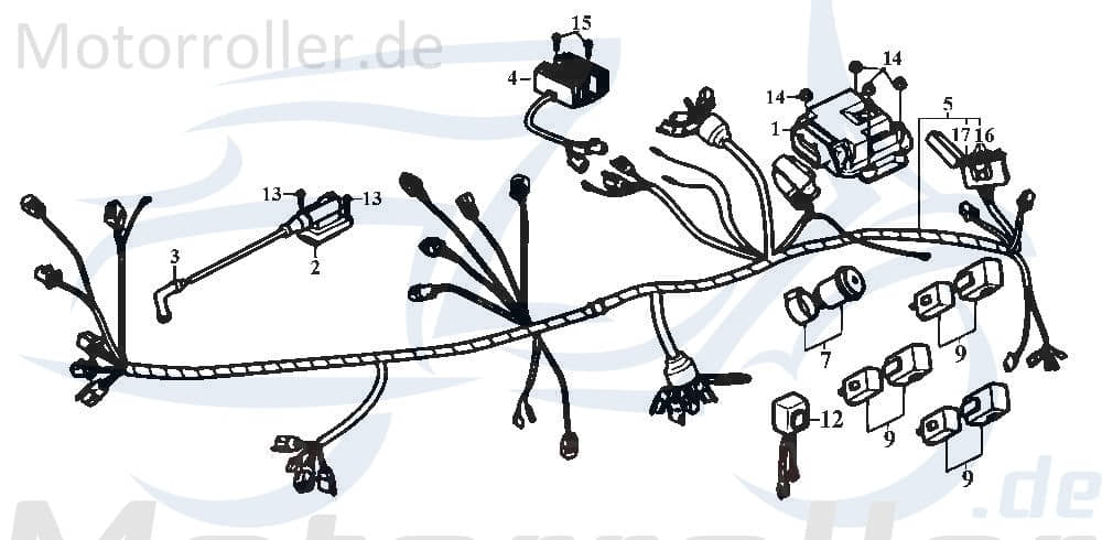 Stossdämpfer vorn links Silber 420mm 1403C-200-5007