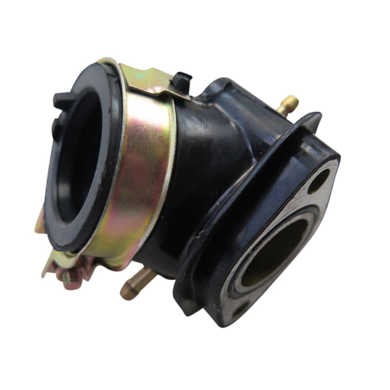 Ansaugstutzen 22mm 2-Pin GY6 125ccm 4Takt Ansaugrohr 150038 Motorroller.de Ansaugkrümmer Luftansaugrohr Ansauggummi Anschlussbogen Ansaug-Schlauch