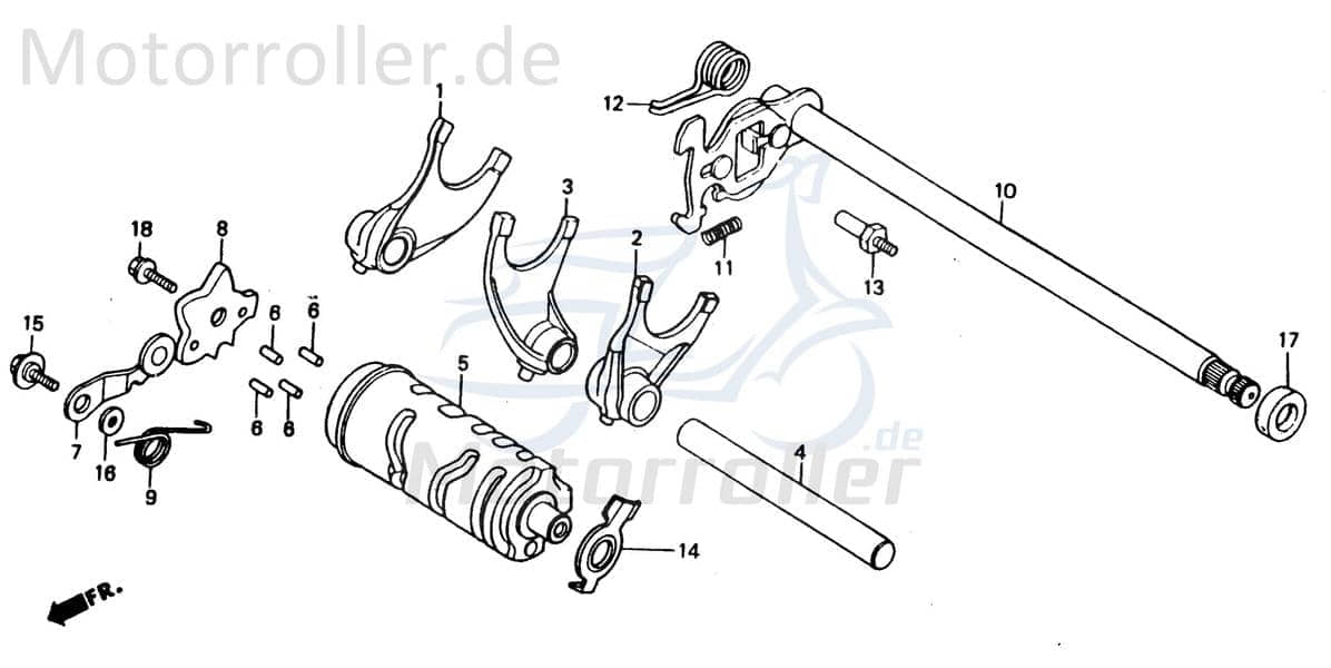 Schalthebelwelle ABB P22 NO. 10