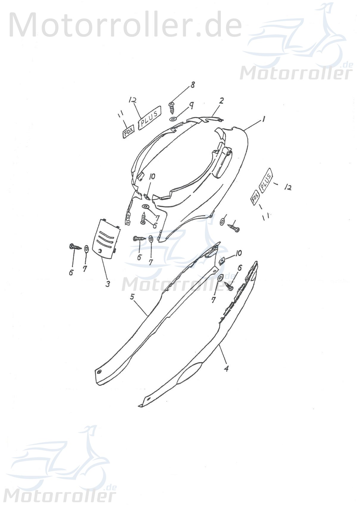 Adly JET 50 Trittbrettverkleidung 50ccm 2Takt 83503-116-000 Motorroller.de Fußbrettverkleidung unten Scooter Silver Fox SF 50 Ersatzteil Service