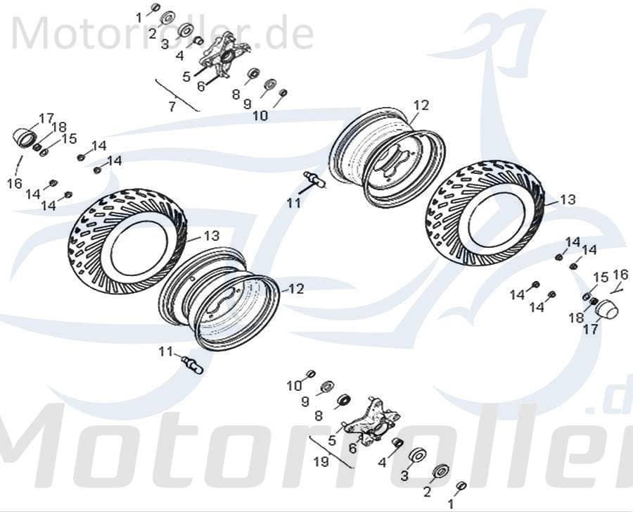 Radbolzen Rad-Achse AEO-42712201-000