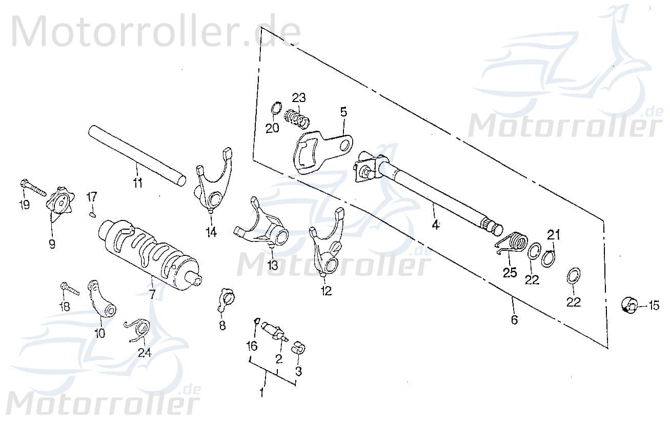 Schalthebelwelle komplett Schaltwelle 24210-CHP-00