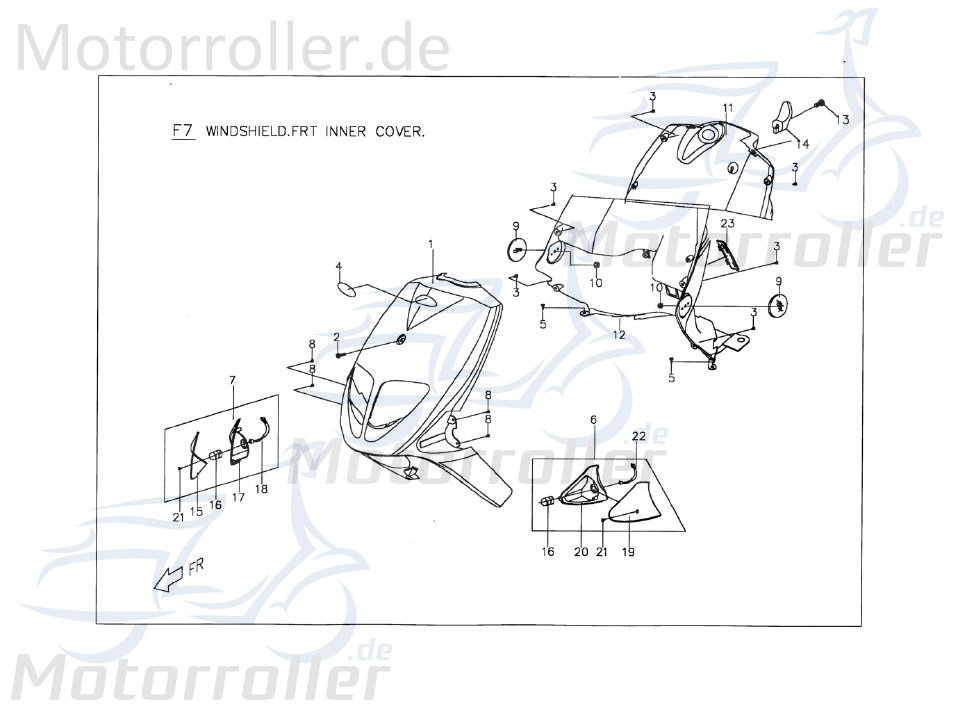 PGO Standlicht vorn rechts T-Rex 50 50ccm 2Takt C166D6000001 Motorroller.de Standleuchte Standlampe