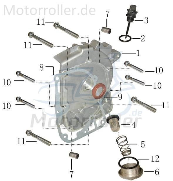 Feder Ölsieb 4Takt 50 / JSD139QMB Druck Jonway 31121101