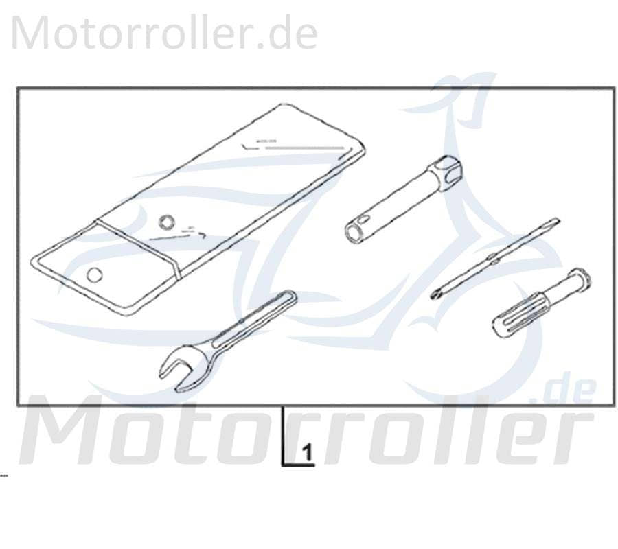 Kreidler Galactica 3.0 50 LC Bordwerkzeug 50ccm 2Takt 741579 Motorroller.de Werkzeugset Werkzeugtasche Werkzeugbox Pannenwerkzeug Servicewerkzeug