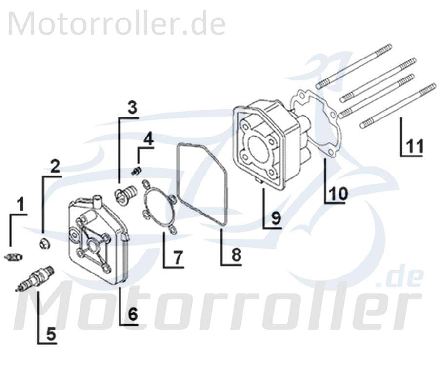Kreidler Galactica 3.0 LC 50 DD Zündkerze 50ccm 2Takt 98056-5770-00 Motorroller.de BPR6HS NGK spark plug plugs Roller-Zündkerze Motorroller-Zündkerze