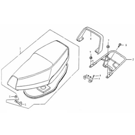 Rex Rexy 125 Gepäckhaken Roller 125ccm 4Takt 52898-GAT-00 Motorroller.de Helmhalter Helm-Haken Helmhaken Gepäck-Haken Gepäck-Halter dunkel schwarz