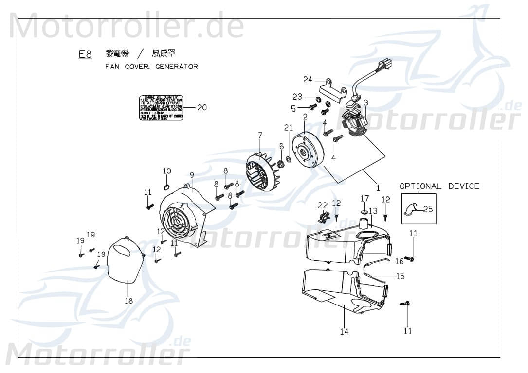 PGO Kühlerhaube Bugrider 150 Kühlerabdeckung Buggy C5042102000 Motorroller.de Zylinderverkleidung PGO Ersatzteil Service Inpektion