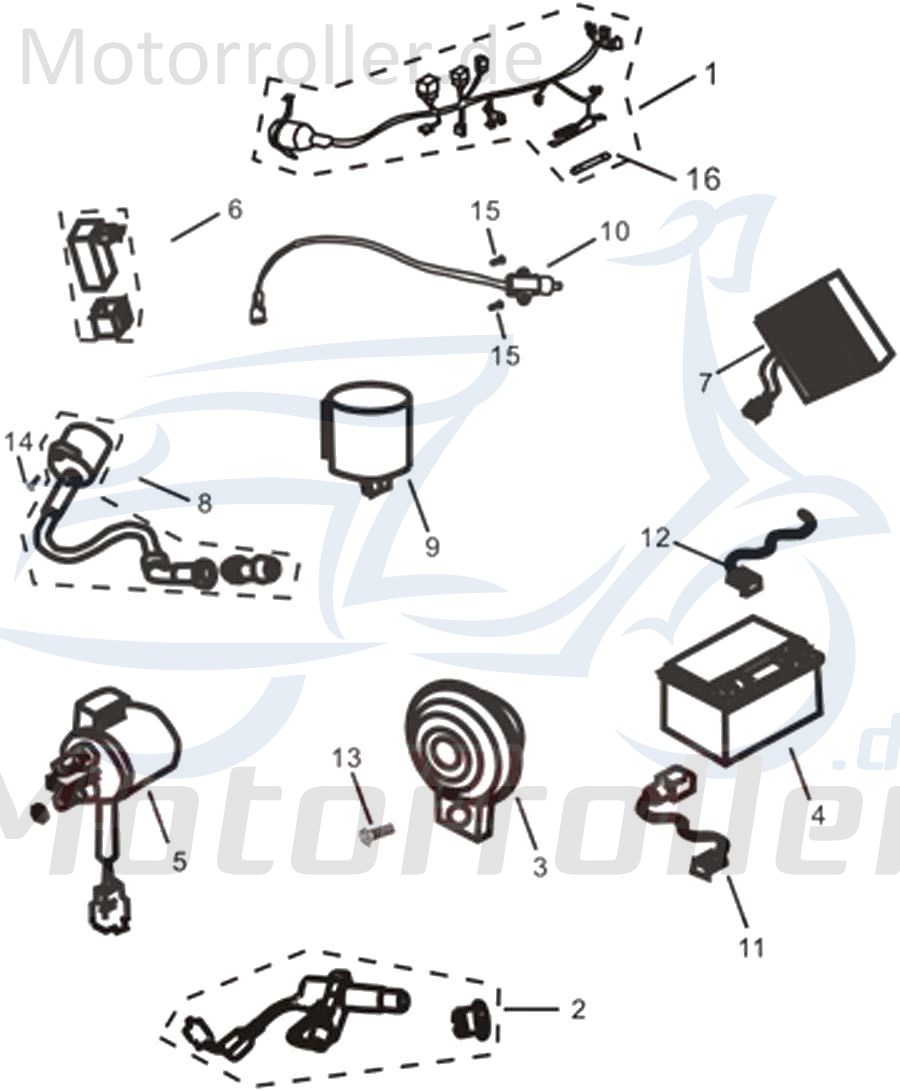 Herkules Matador 50 PR5S Zündspule 50ccm 2Takt 30510-MT10-0000 Motorroller.de PR5 S Zündkabel Zündung Zündmodul Kerzenstecker Zünd-Kabel Zünd-Spule