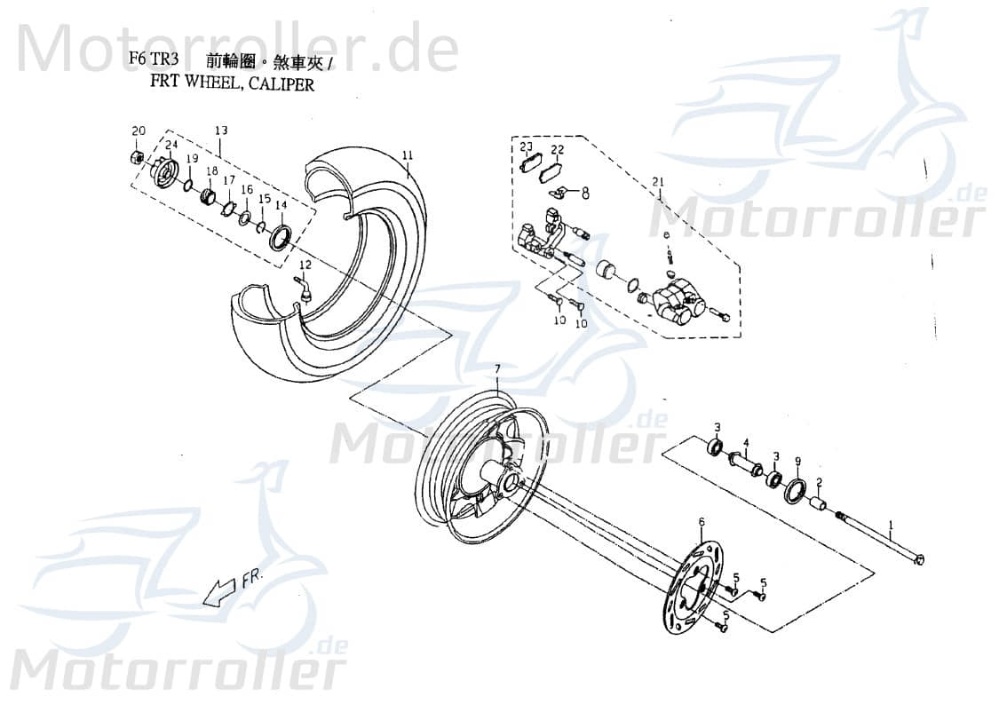 BREMSKLOTZ VORNE LINKS C140C310000