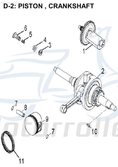 Kreidler Mustang 170 UTILITY Sicherung Kolbenbolzen 170ccm 4Takt 13115-156-000 Motorroller.de Sicherungsring Sicherungsclip Kolbenbolzensicherung Quad