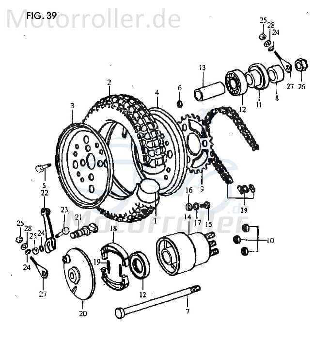 Bremshebel hinten 64411-A0300 von Jincheng