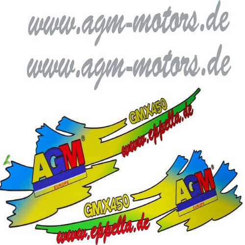 Dekoraufkleber GMX 450 regenbogen bunt grau 1220401-14