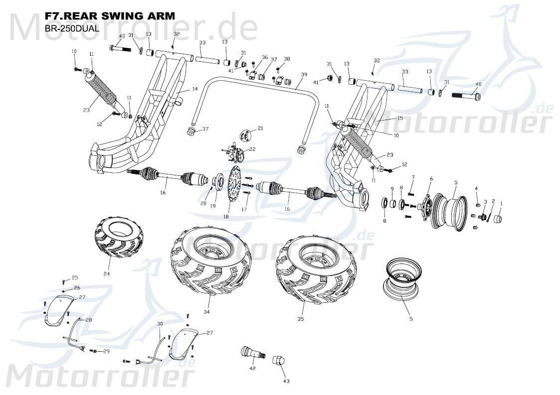 Schwinge hinten rechts B748C0200000