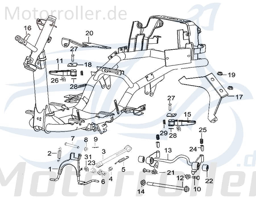 SMC Unterlegscheibe 10mm Keeway Agora 50 Roller B07030001005 Motorroller.de Distanzhalter U-Scheibe Washer Beilagscheibe Ausgleichsscheibe Arn 50