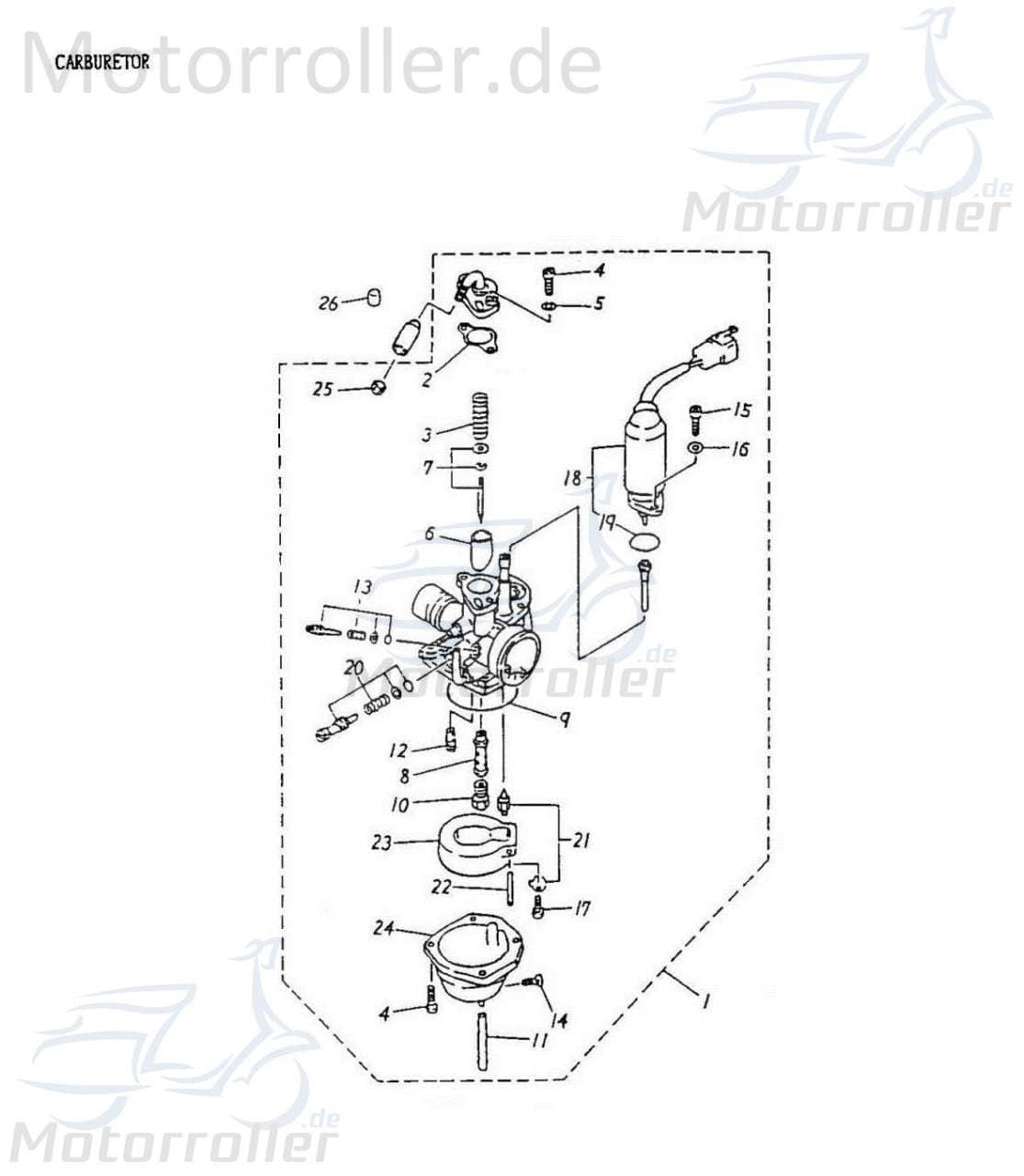 Adly Quad 50 2 Nadelventil 50ccm 2Takt ABR-16117-116-00A Motorroller.de Schwimmernadel Regulierventil Schwimmernadelventil Einstellventil