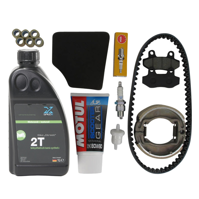 Inspektion Set 2Takt 50ccm 1E40QMB Jonway Wartung Kit 8007160 Motorroller.de Satz Service Scooter Florett 50 RS DD Galactica Moped Ersatzteil