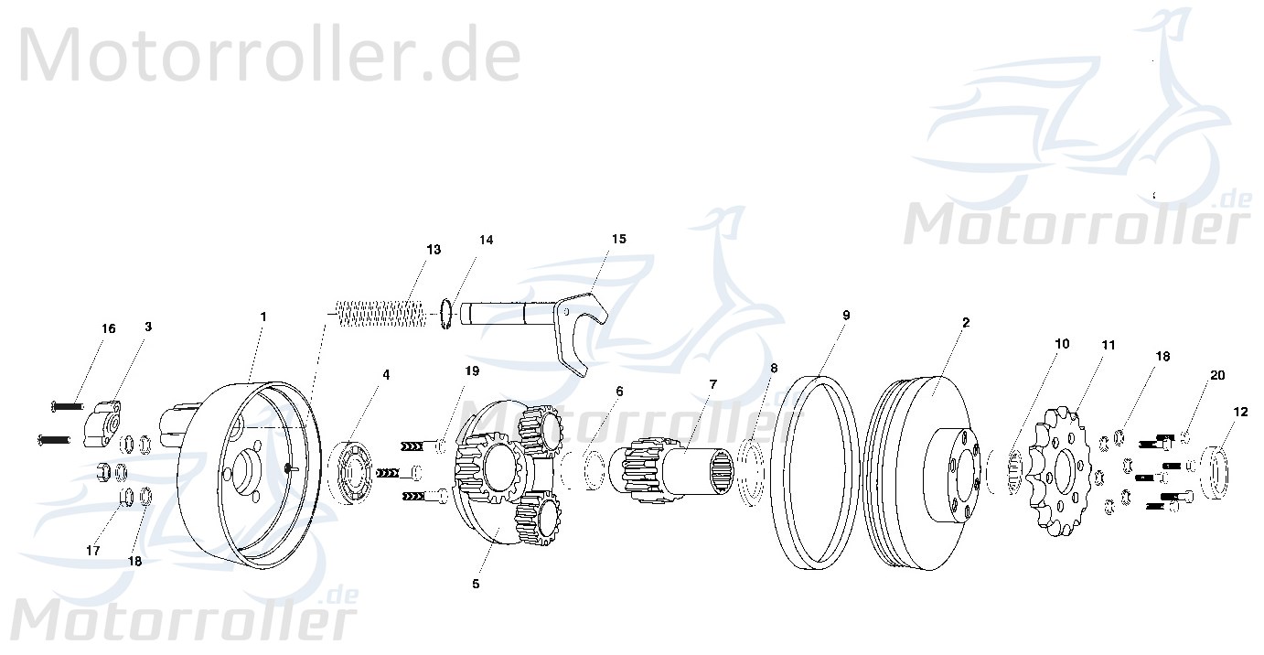 Abdeckung Schaltjoch Tongjian Abdeckhaube Kappe 150ccm 4Takt Motorroller.de Deckel Schutz Verkleidung Platte Cover Blende Schutzhaube Buggy Ersatzteil