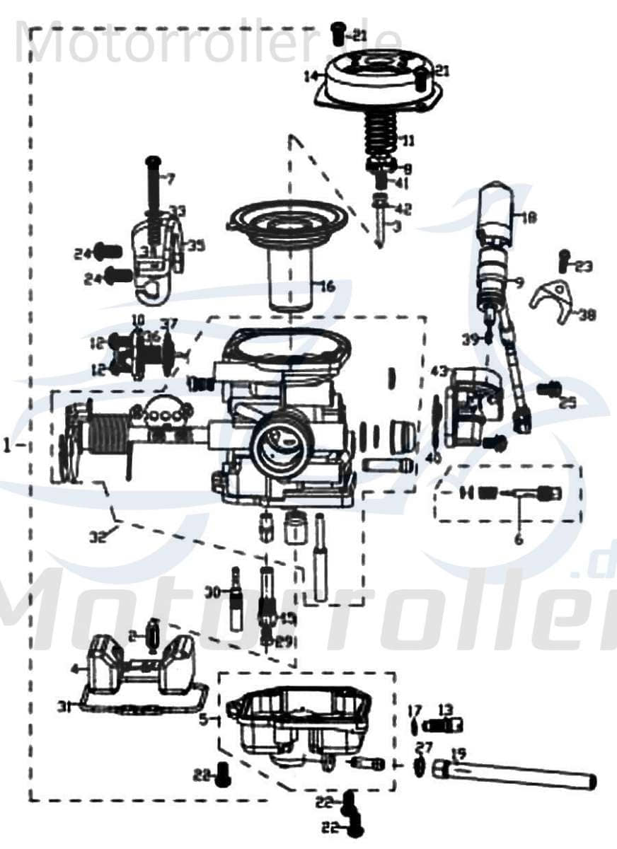 Rex RS500 Schraube M4x10mm Roller 50ccm 4Takt FIG E5A-24 Motorroller.de Bundschraube Maschinenschraube Flanschschraube Flansch-Schraube Bund-Schraube
