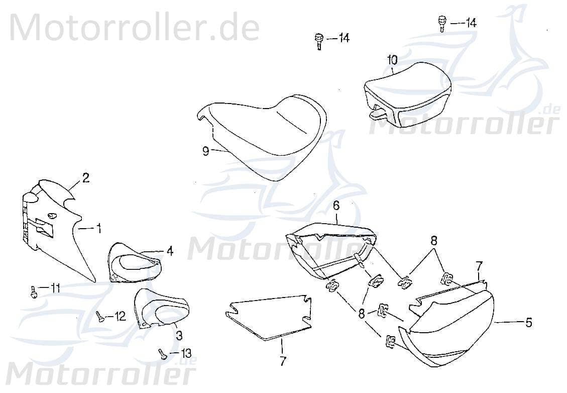 SMC Chopper 125 Sitzbank Sattel 125ccm 4Takt 52732-CHP-00 Motorroller.de Fahrersitz Sitz-Bank Doppelsitzbank Einzelsitz Einzelsitzbank Scooter Service