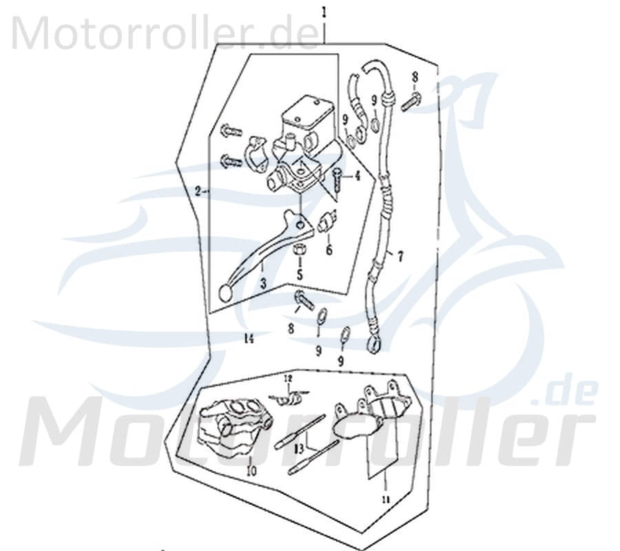 Kreidler e-Florett 3.0 Bremsscheibe vorn 733627 Motorroller.de Scheibenbremse Vorderradbremse Elektroroller E-Roller E-Scooter