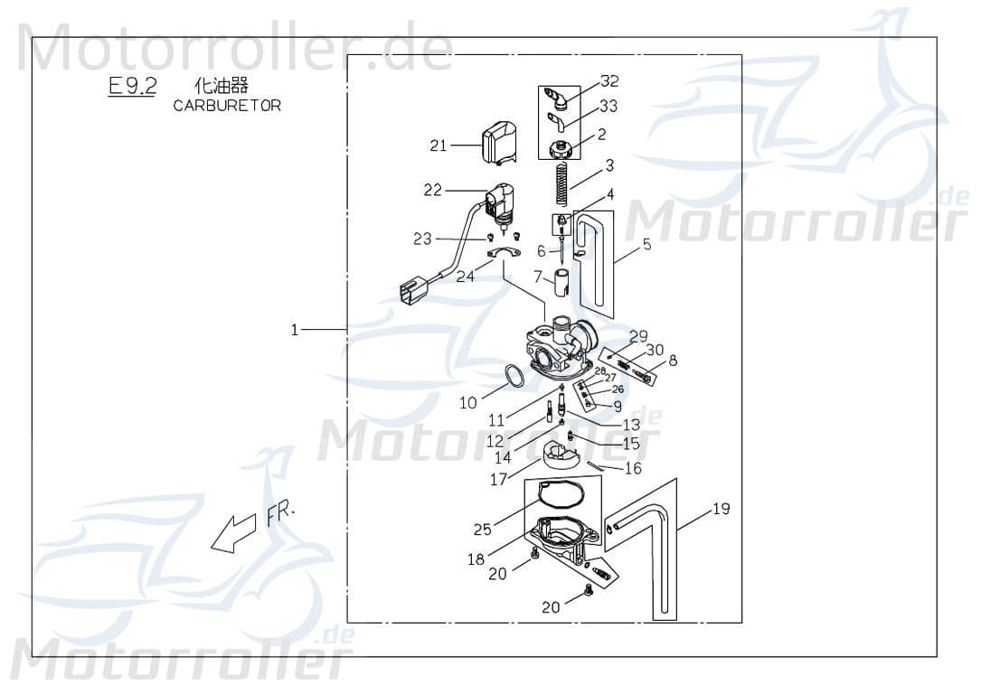O-Ring Vergasereinstellschraube Dichtung 16075KG89010M1