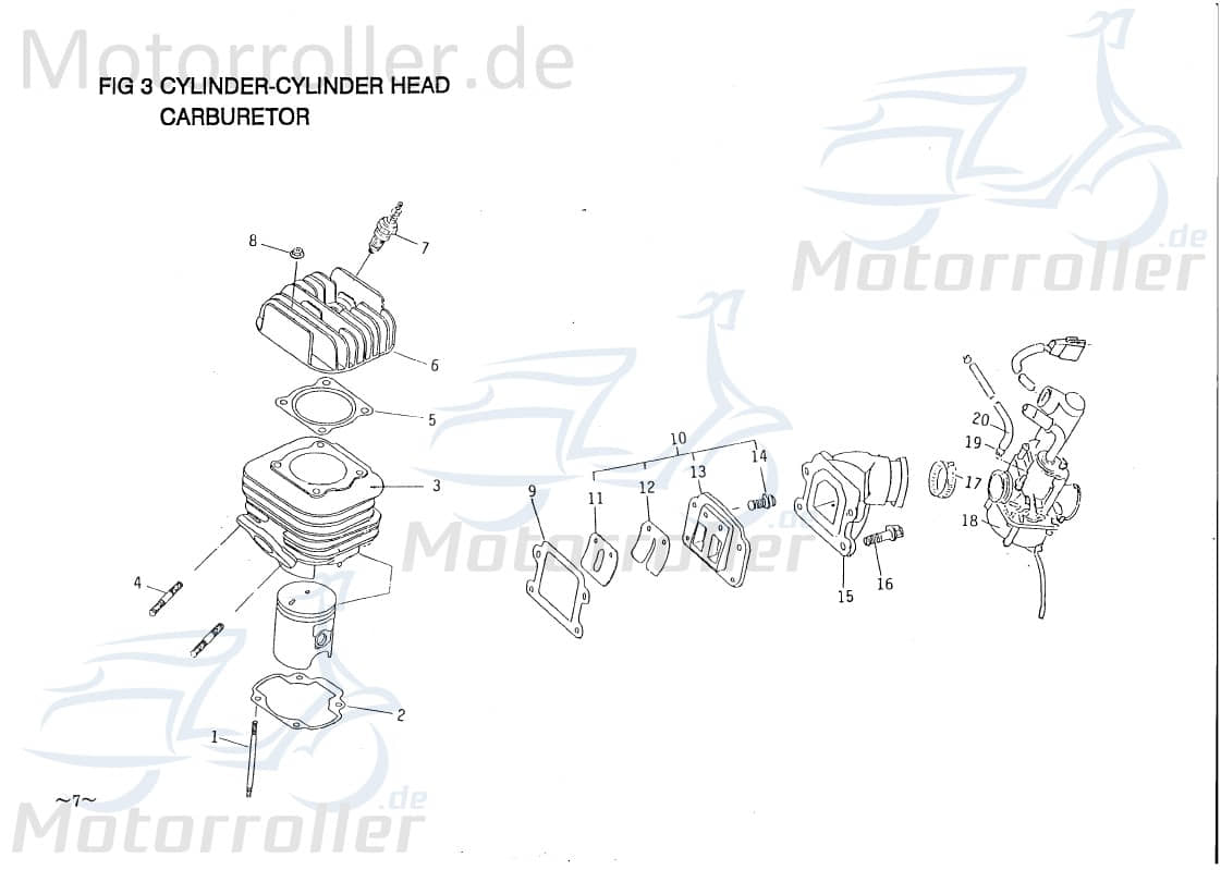 PGO Gewindebolzen Auspuff Big Max 50 Schraube 50ccm 2Takt Motorroller.de Gewindestange Gewinde-Stange Stehbolzen Stiftschraube Gewindestab Scooter