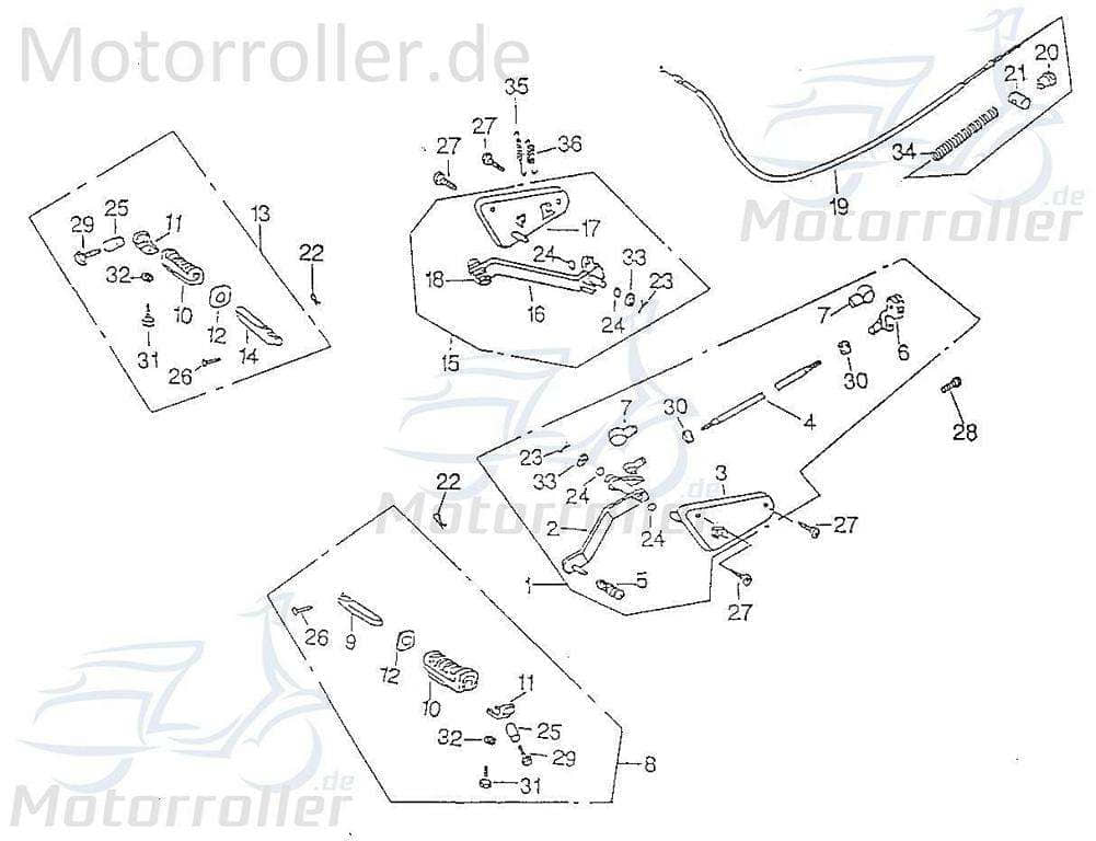 Druckfeder Rex Chopper 125 Druck-Feder Spiral-Feder 94432 Motorroller.de Spiralfeder Springfeder Kompressionsfeder 125ccm 4Takt Motorrad Cruiser 125