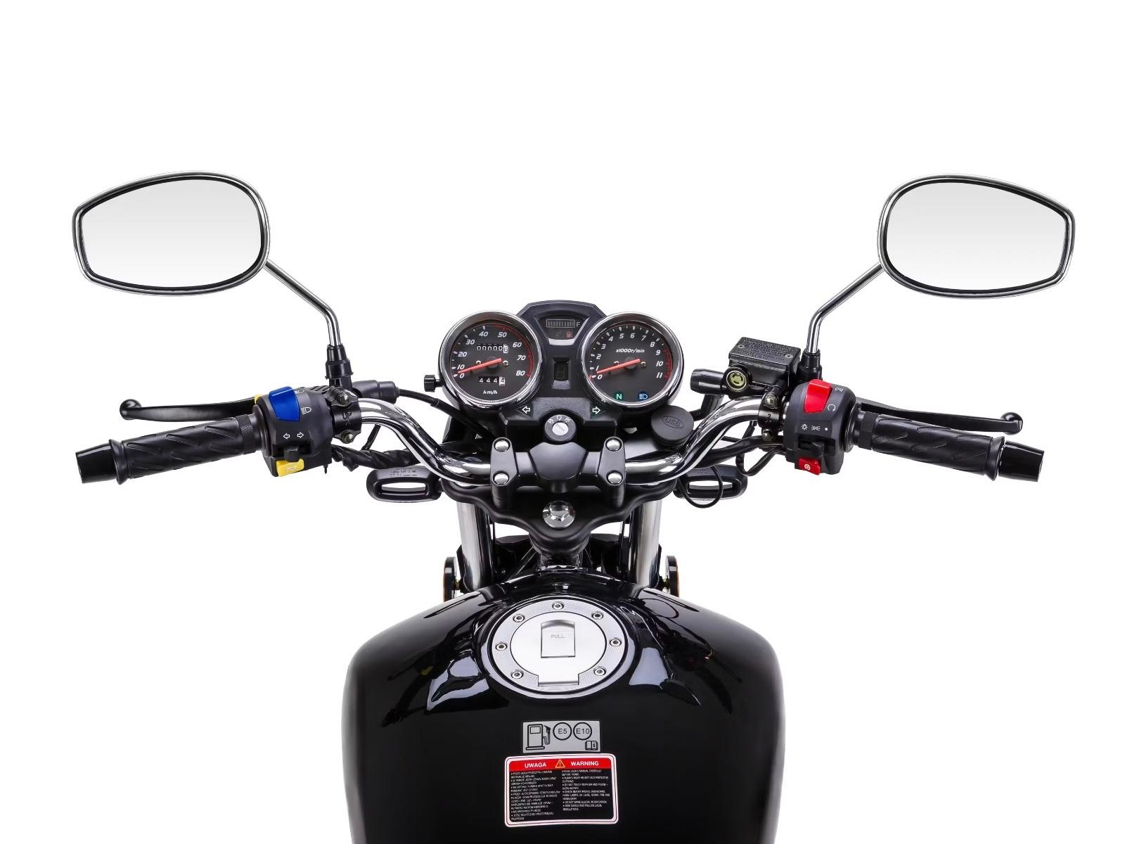Motorrad Fighter 50 S-RS schwarz 45 km/h Euro 5 Schaltmoped Mokick