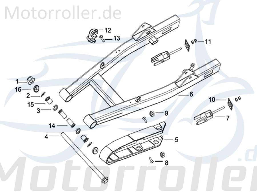 Bundschraube M6x12mm CPI Maschinenschraube Roller 50ccm 2Takt Motorroller.de Flanschschraube Flansch-Schraube Maschinen-Schraube Bund-Schraube Scooter
