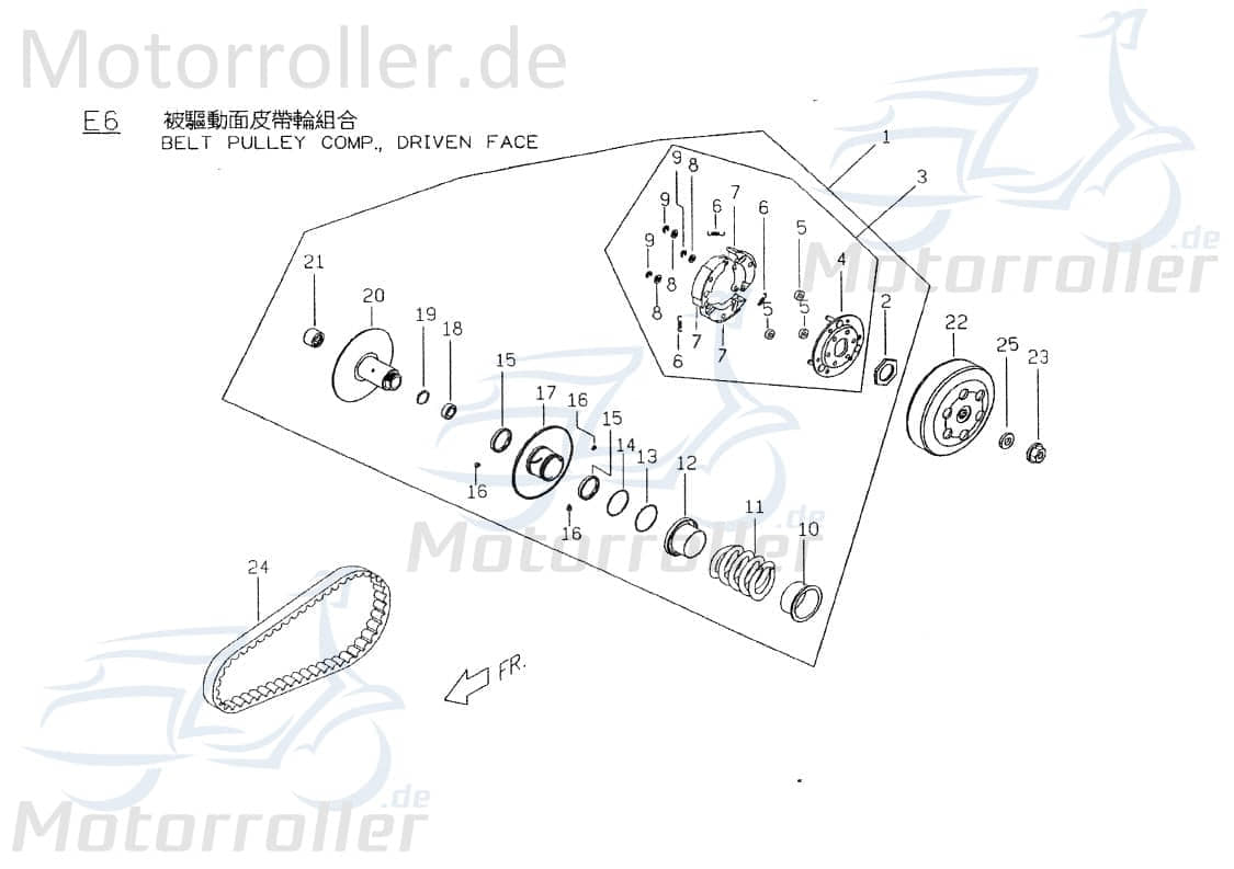 PGO Kupplungsplatte Big Max 50 Roller Scooter 50ccm 2Takt Motorroller.de PGO 50ccm-2Takt Ligero RS 50 Ersatzteil Service Inpektion Direktimport