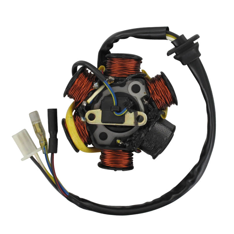 PGO Lichtmaschine Stator AC-6 ohne Polrad Roller 125ccm 4Takt Motorroller.de 6 Spulen Ankerplatte Anker-Platte Stromerzeuger Strom-Generator Scooter