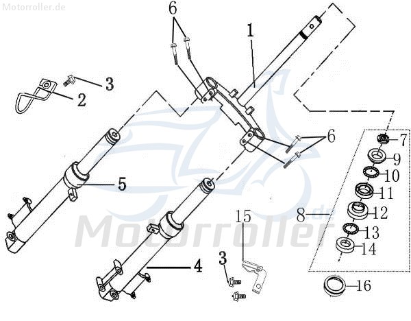 Halter für Bremszug 2T 50cc YY50QT-28 Halterung 1030337