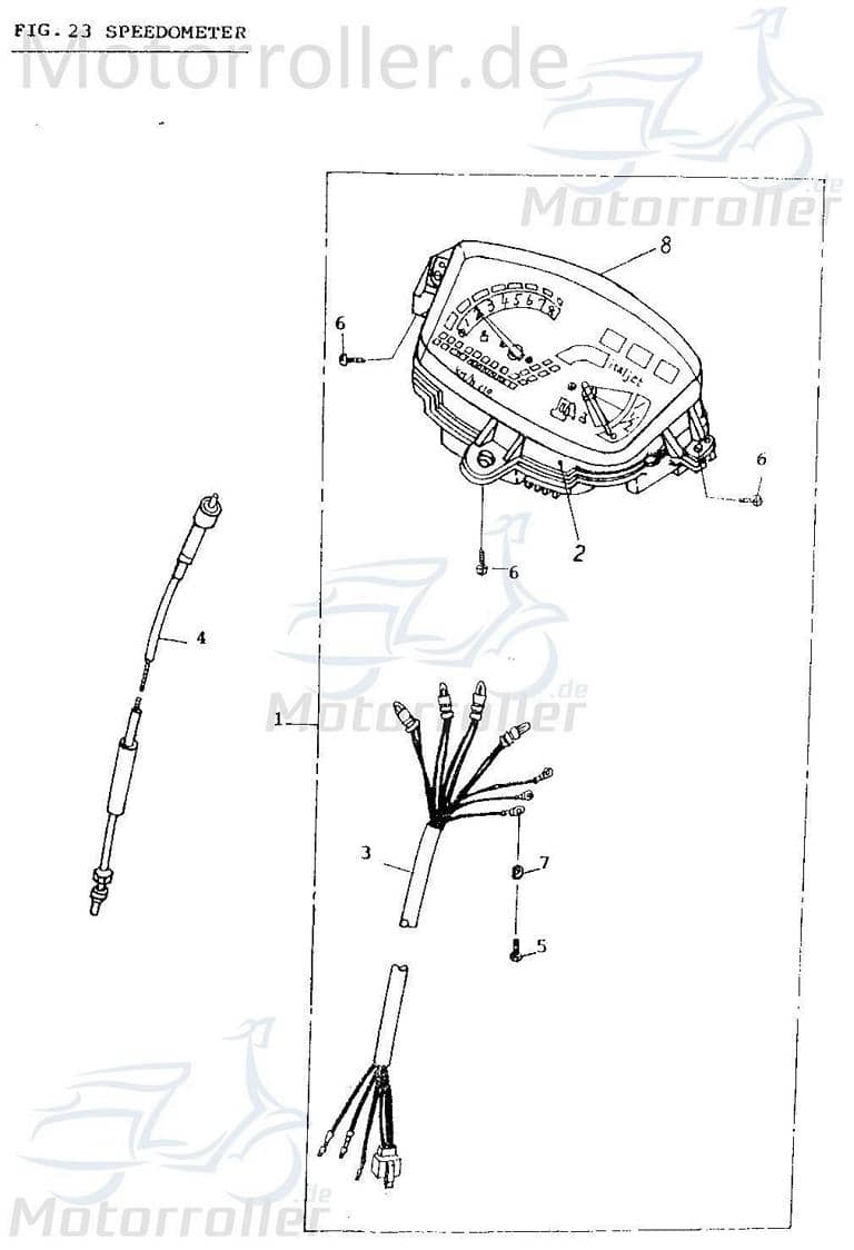 Adly Tachoglas JET 50 Tachoscheibe Roller Scooter 50ccm 2Takt Motorroller.de Tachometerscheibe Tachometerabdeckung Tachoglasscheibe Tachosichtglas